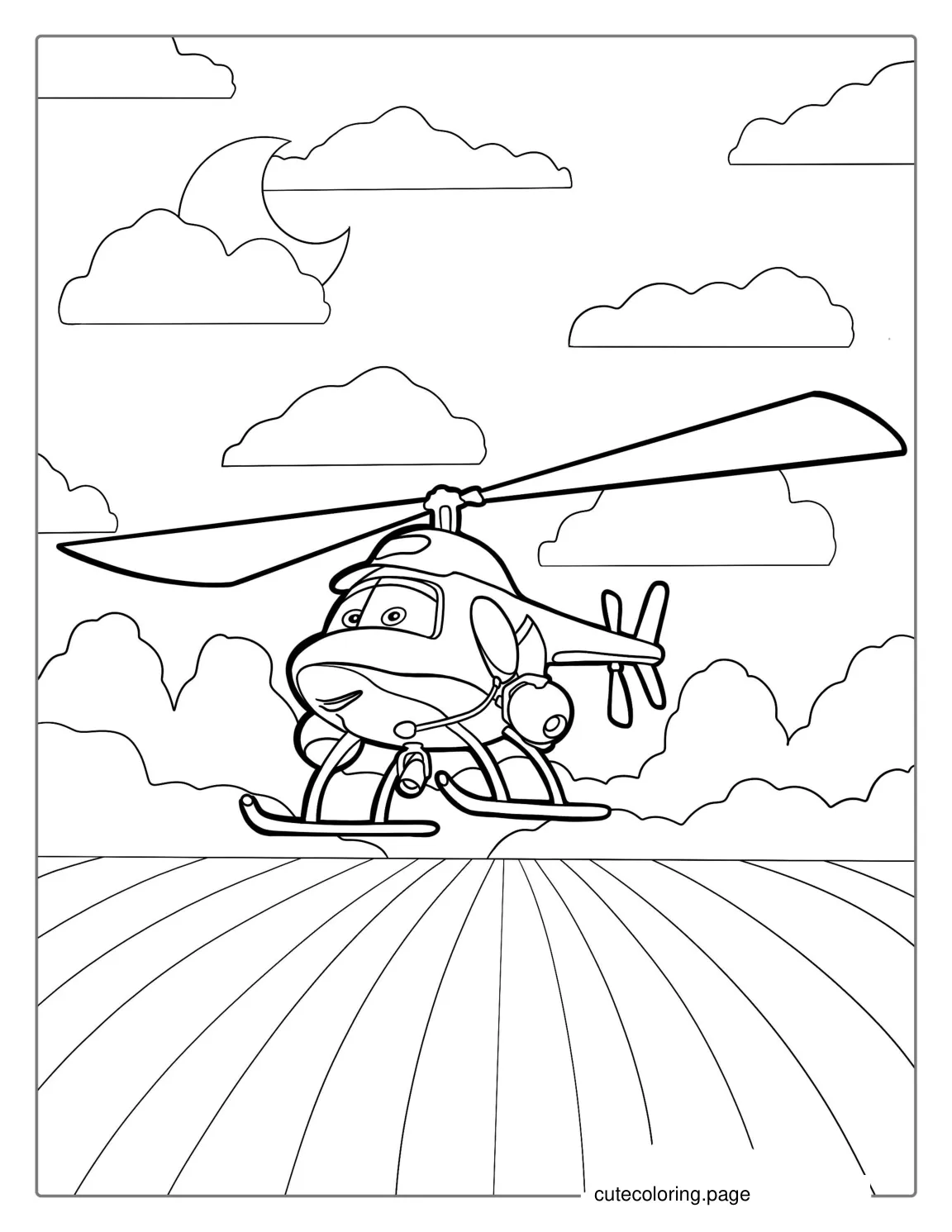 Cathy Copter From Cars Coloring Sheet coloring page