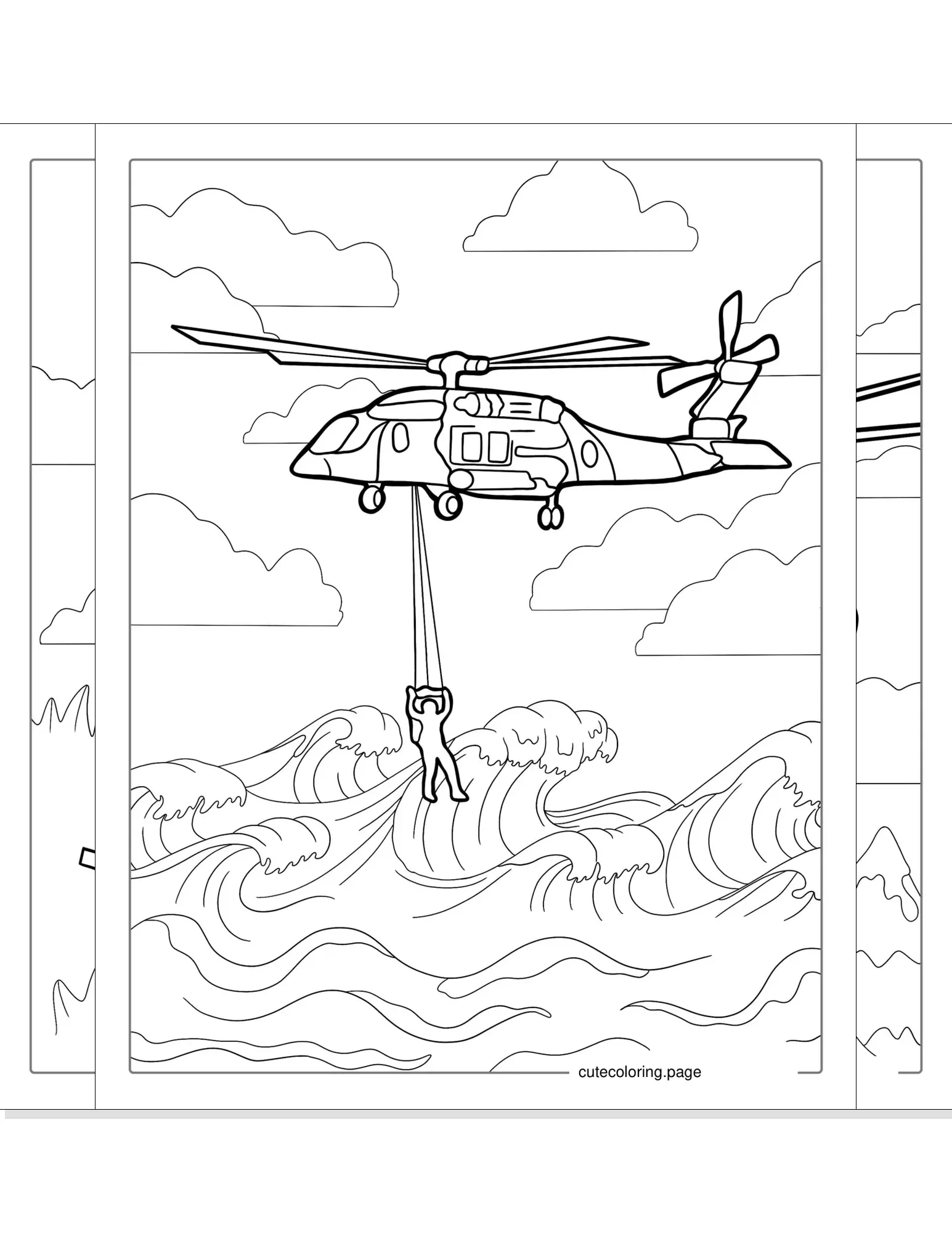 helicopter coloring pages coloring page