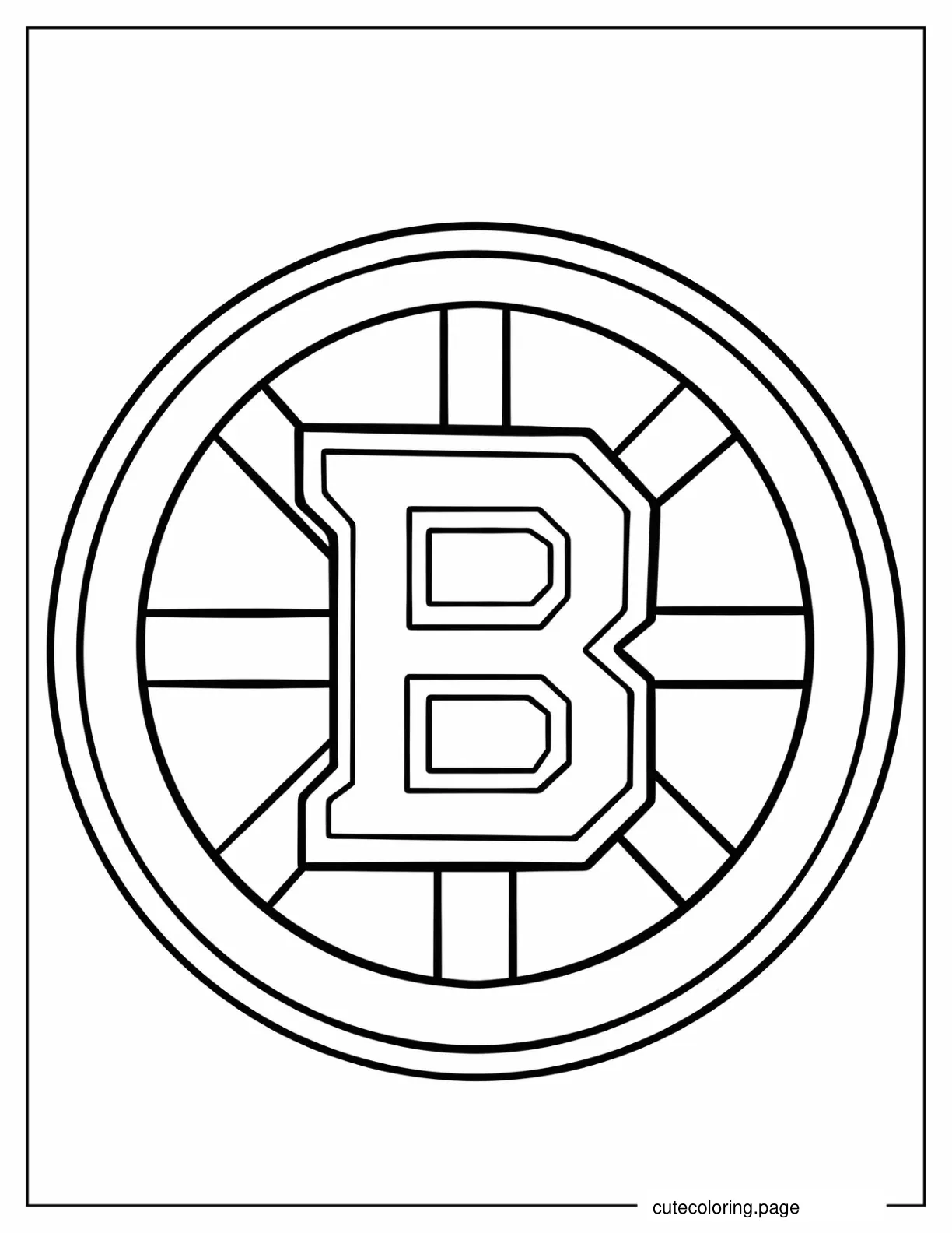 Boston Bruins Logo coloring page