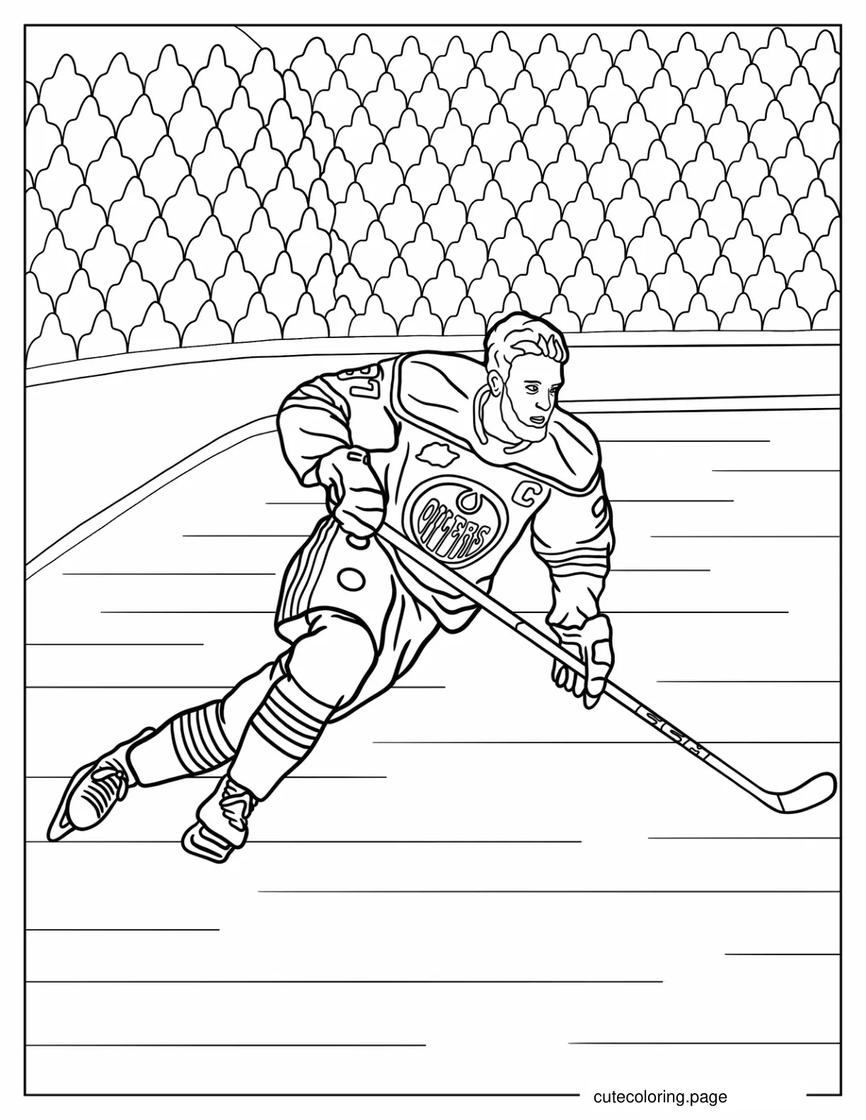 Connor McDavid Of Edmonton Oilers Coloring Page coloring page