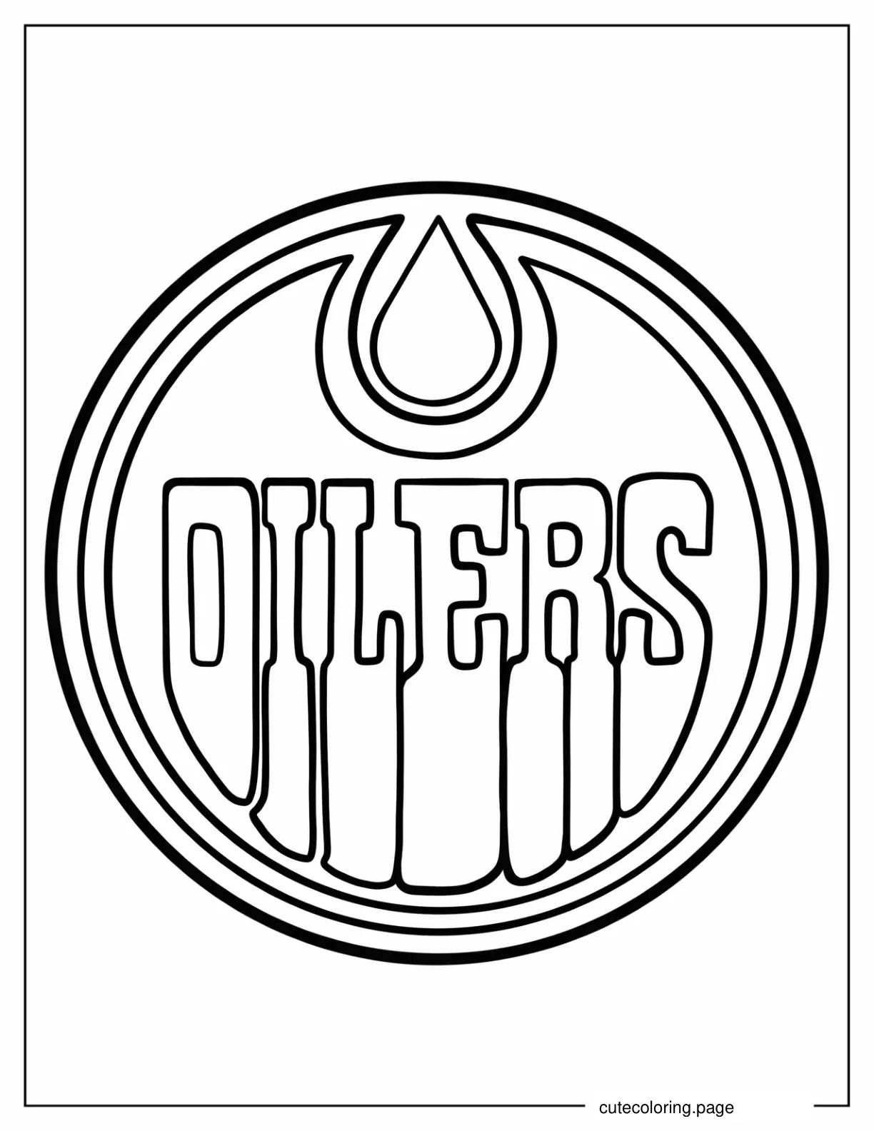 Edmonton Oilers Logo coloring page