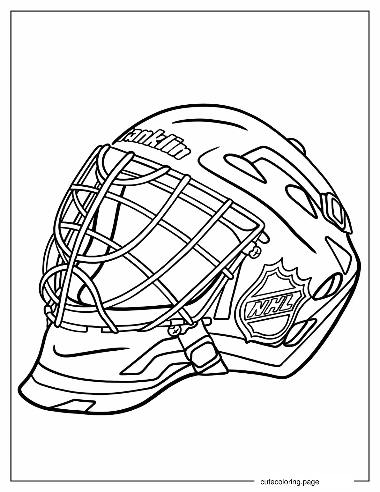 Ice Hockey Goalie Mask coloring page