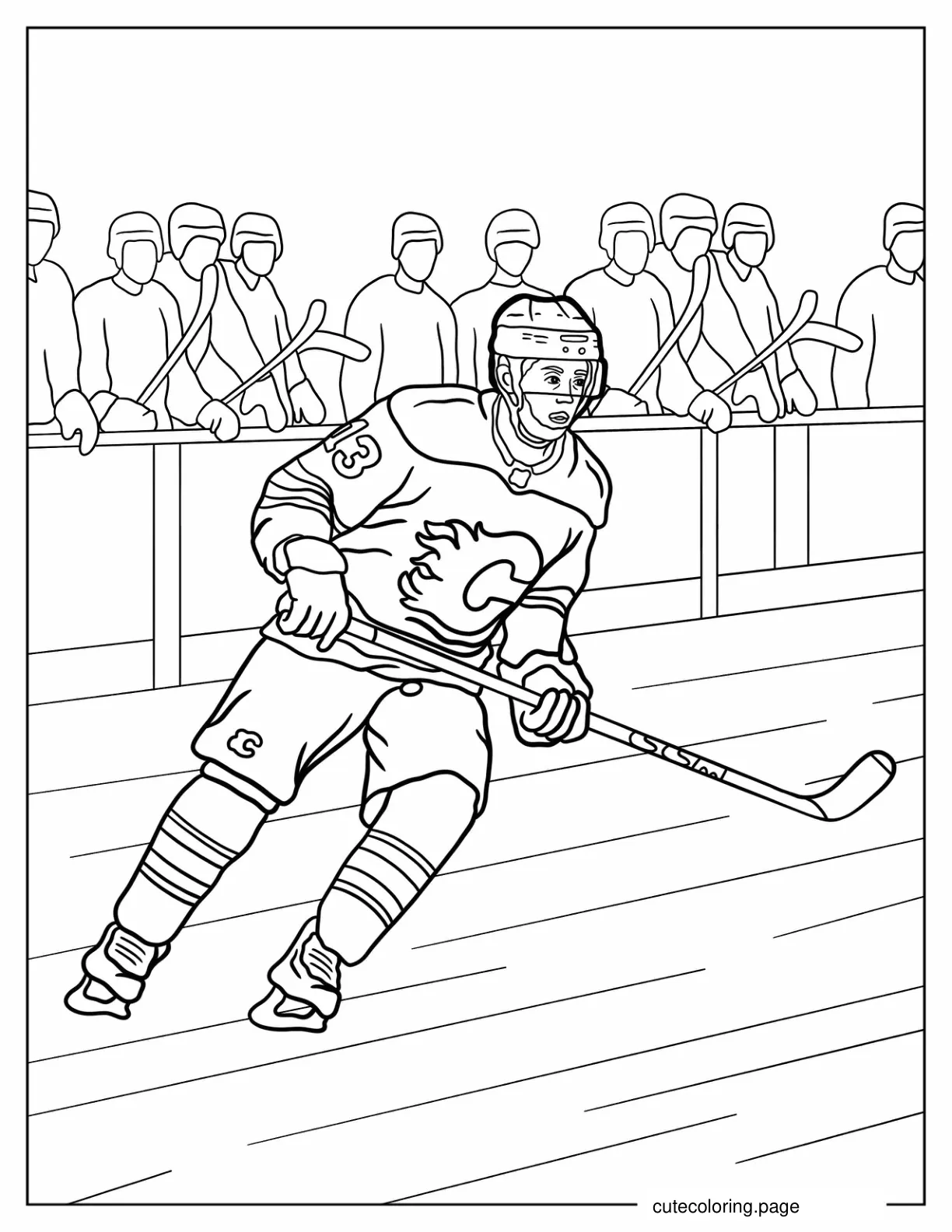 Johnny Gaudreau Of The Calgary Flames coloring page