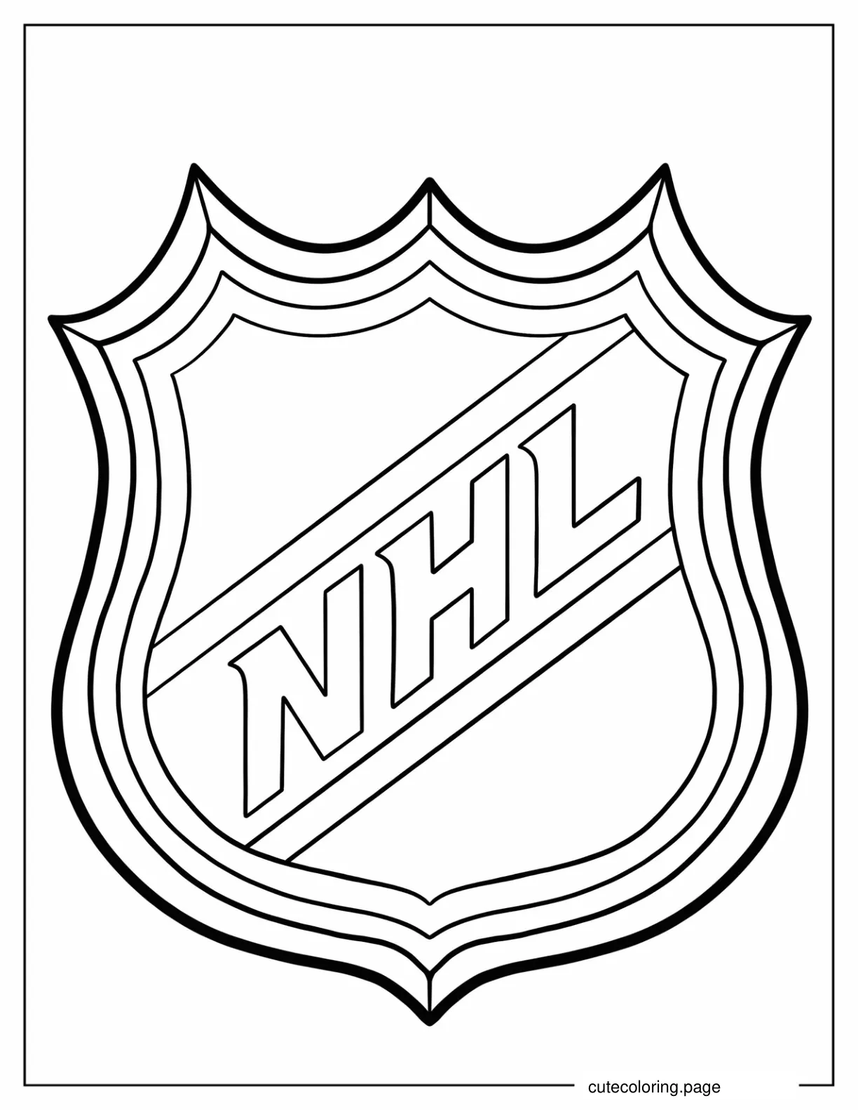 NHL Logo coloring page