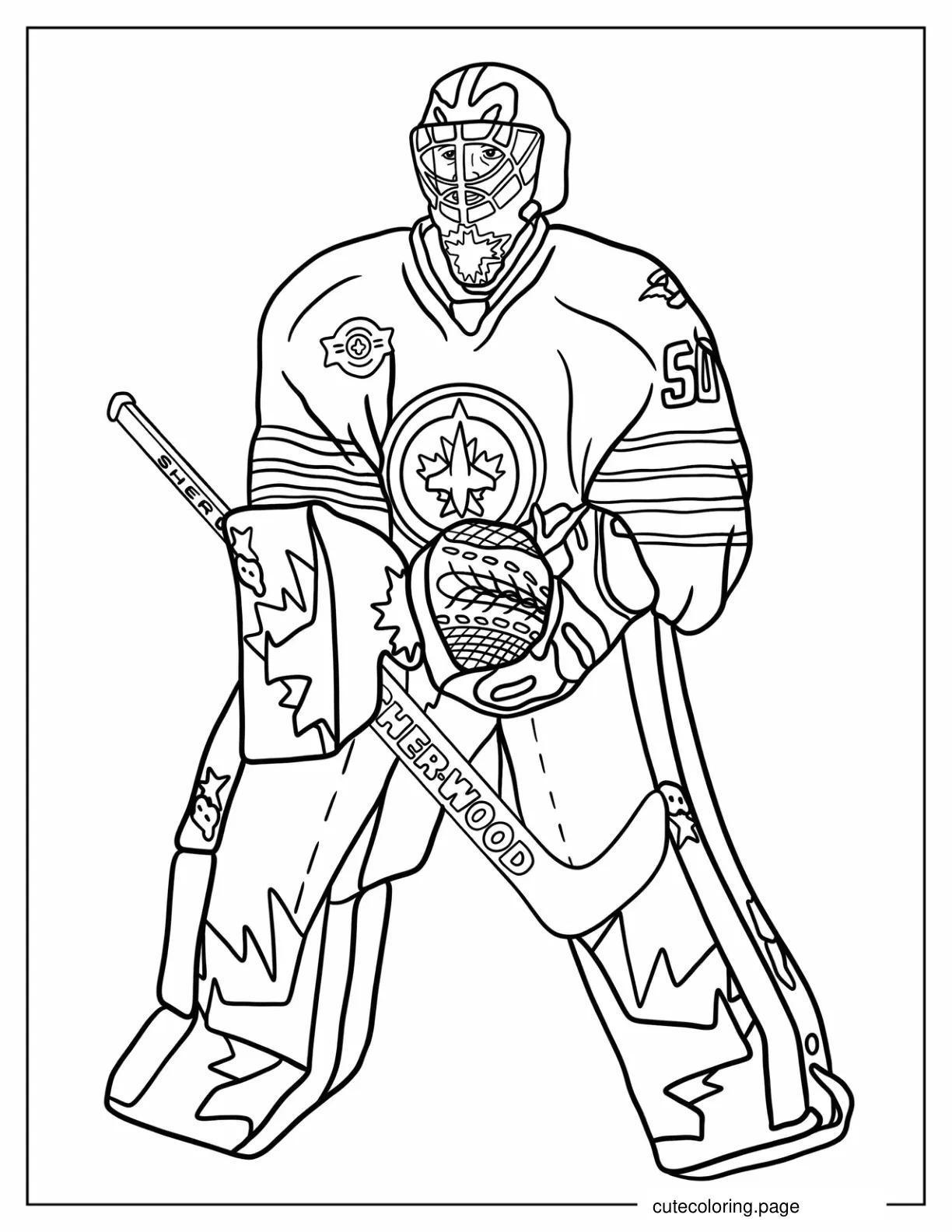 Pro Hockey Player Chris Mason coloring page