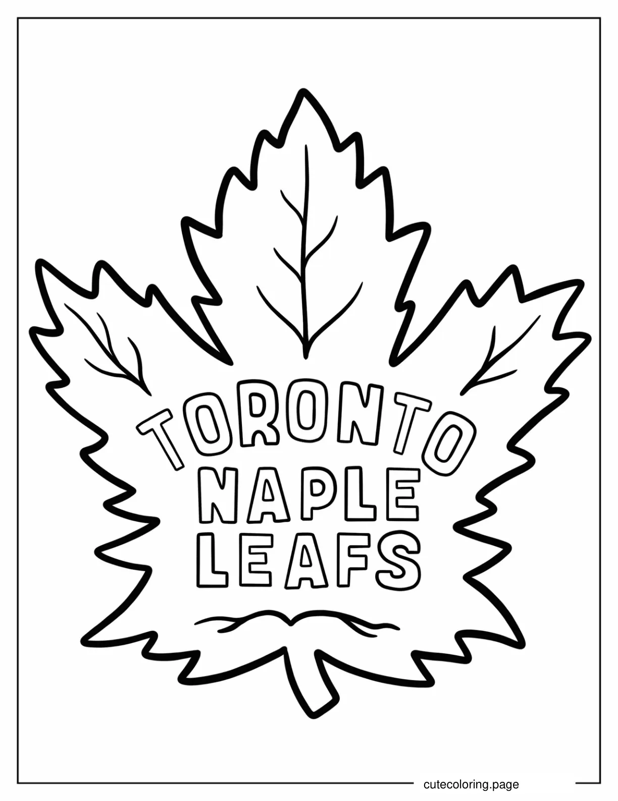 Toronto Maple Leafs Logo coloring page