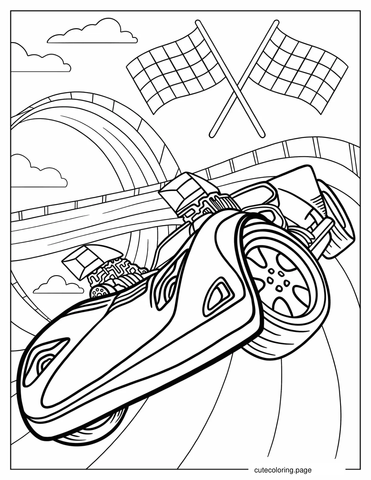 Forza Horizon Hot Wheels On Track Coloring Page coloring page