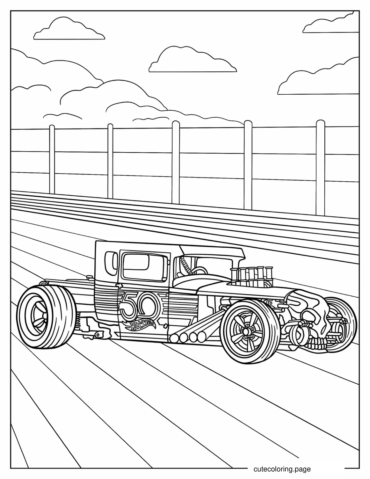 Hot Wheels Bone Shaker Coloring Sheet coloring page