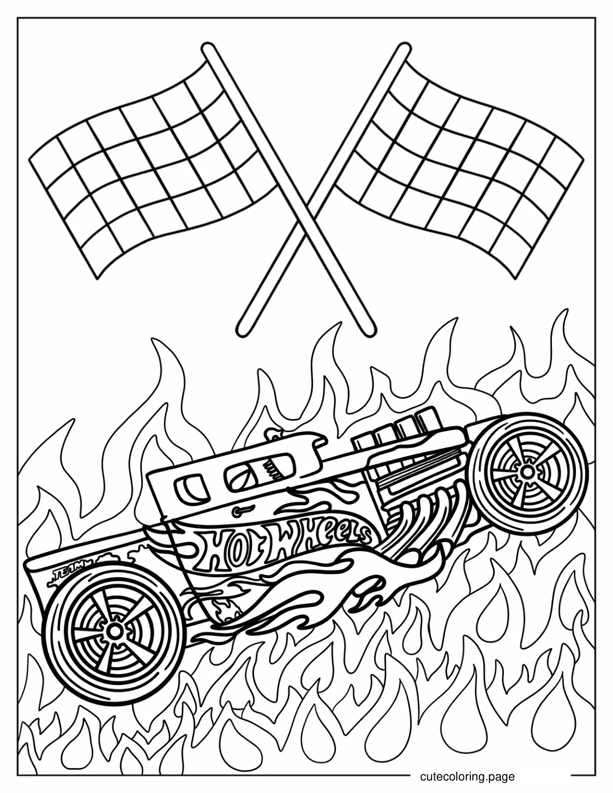 Hot Wheels Classic Car Coloring Sheet coloring page