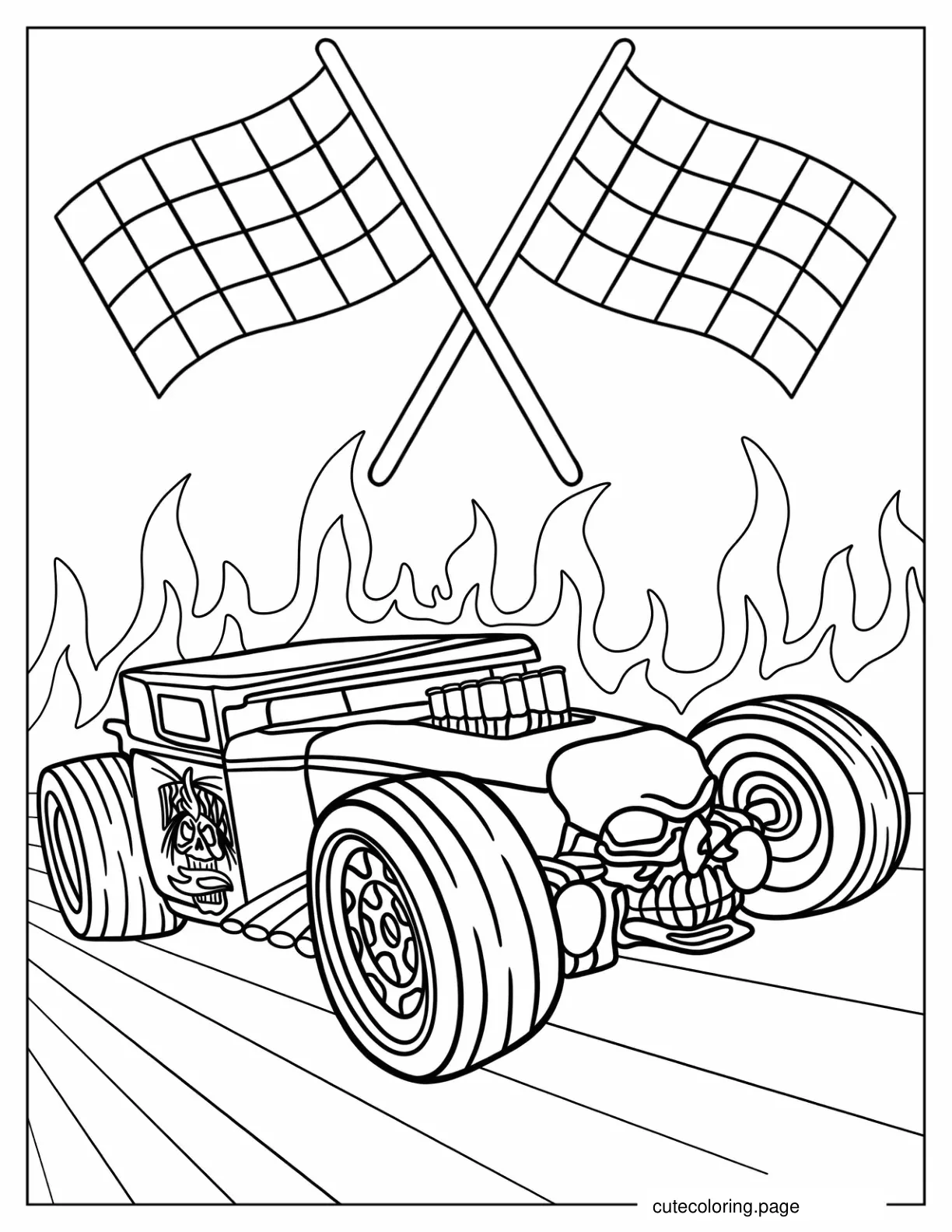 Hot Wheels Dream Garage Bone Shaker coloring page