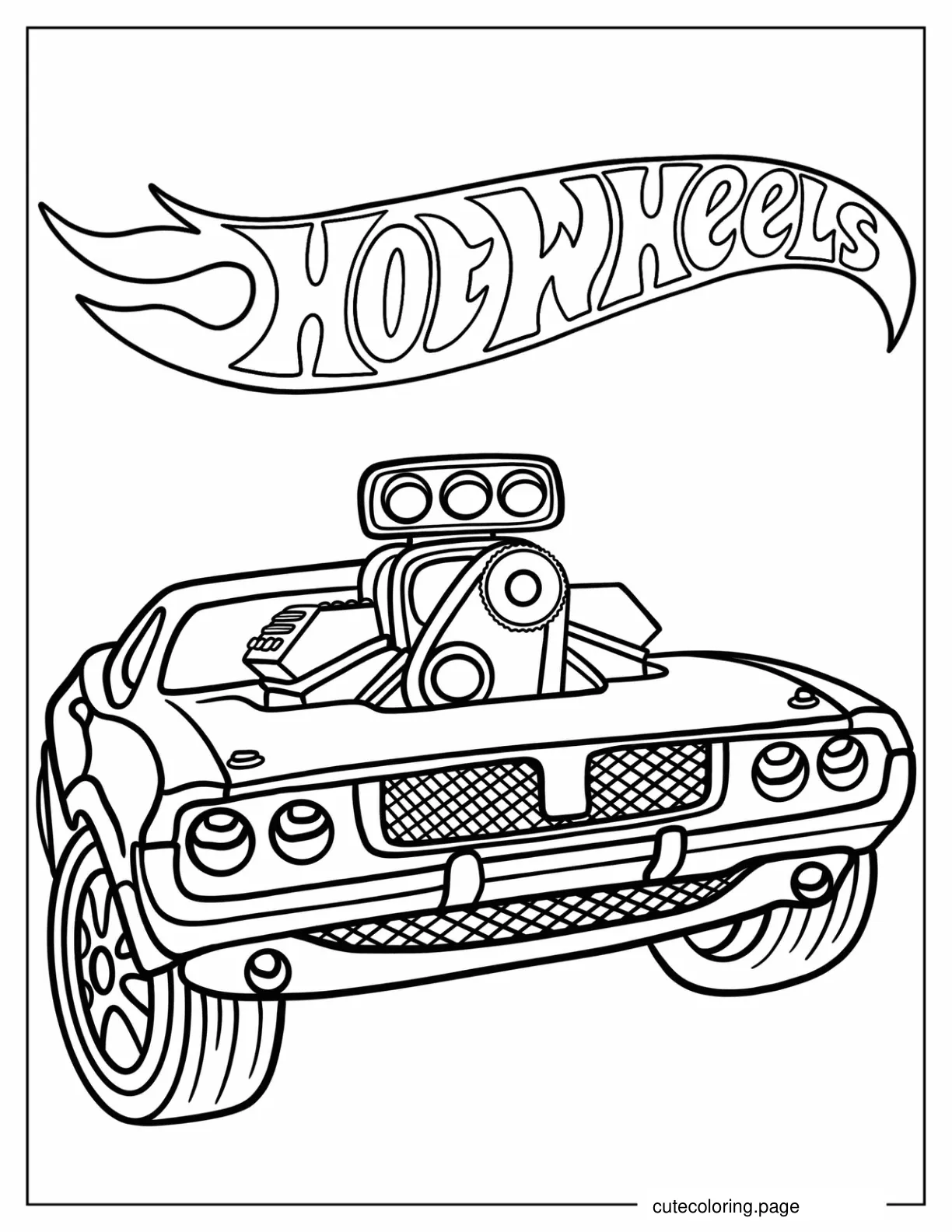 Hot Wheels Infinite Loop Poster Coloring Sheet coloring page