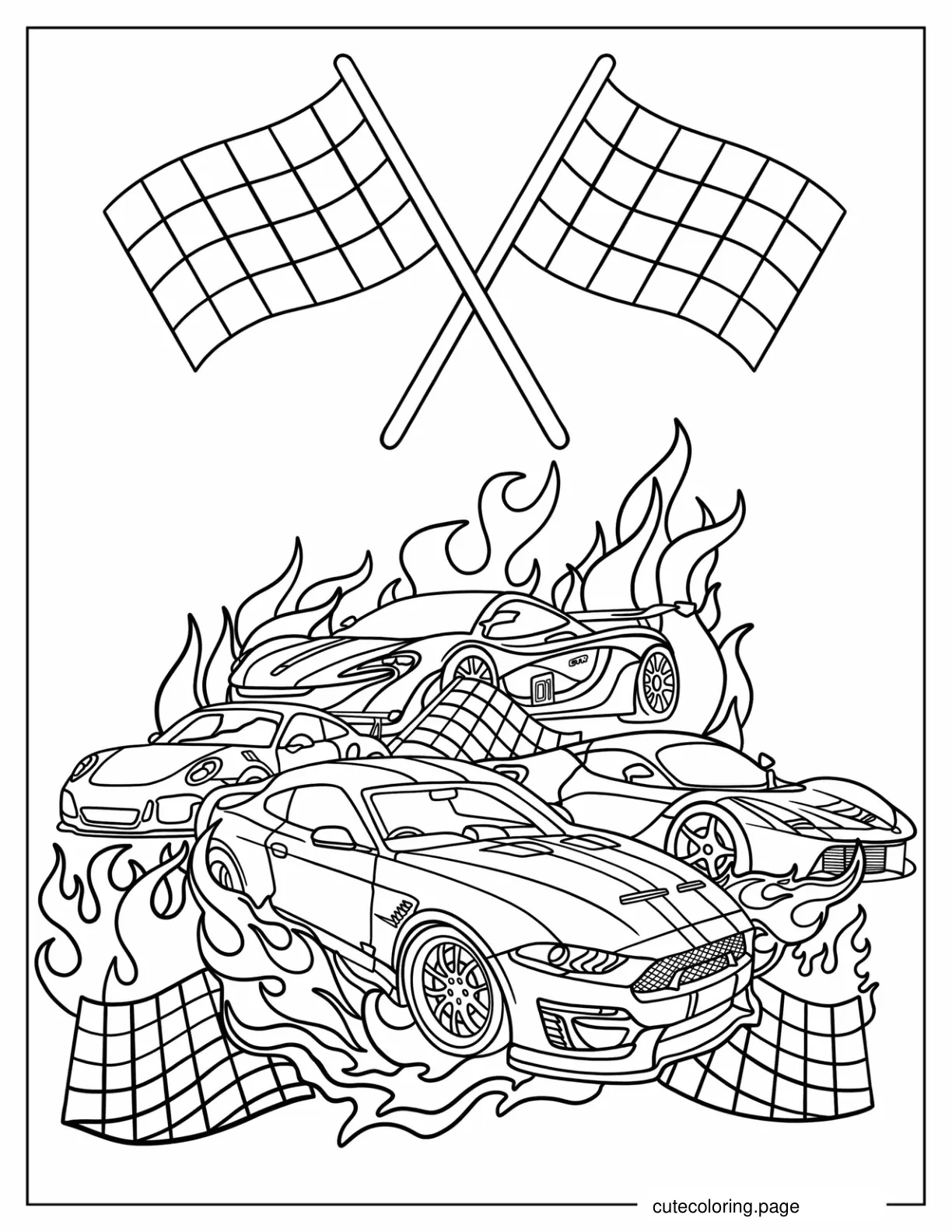 Hot Wheels Poster Coloring Page coloring page