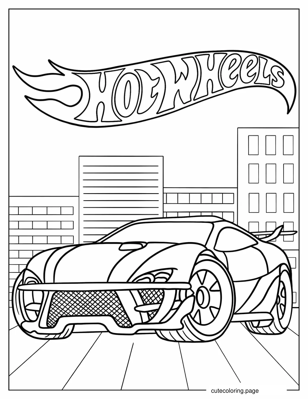 Hot Wheels Red Mustang Coloring Sheet coloring page