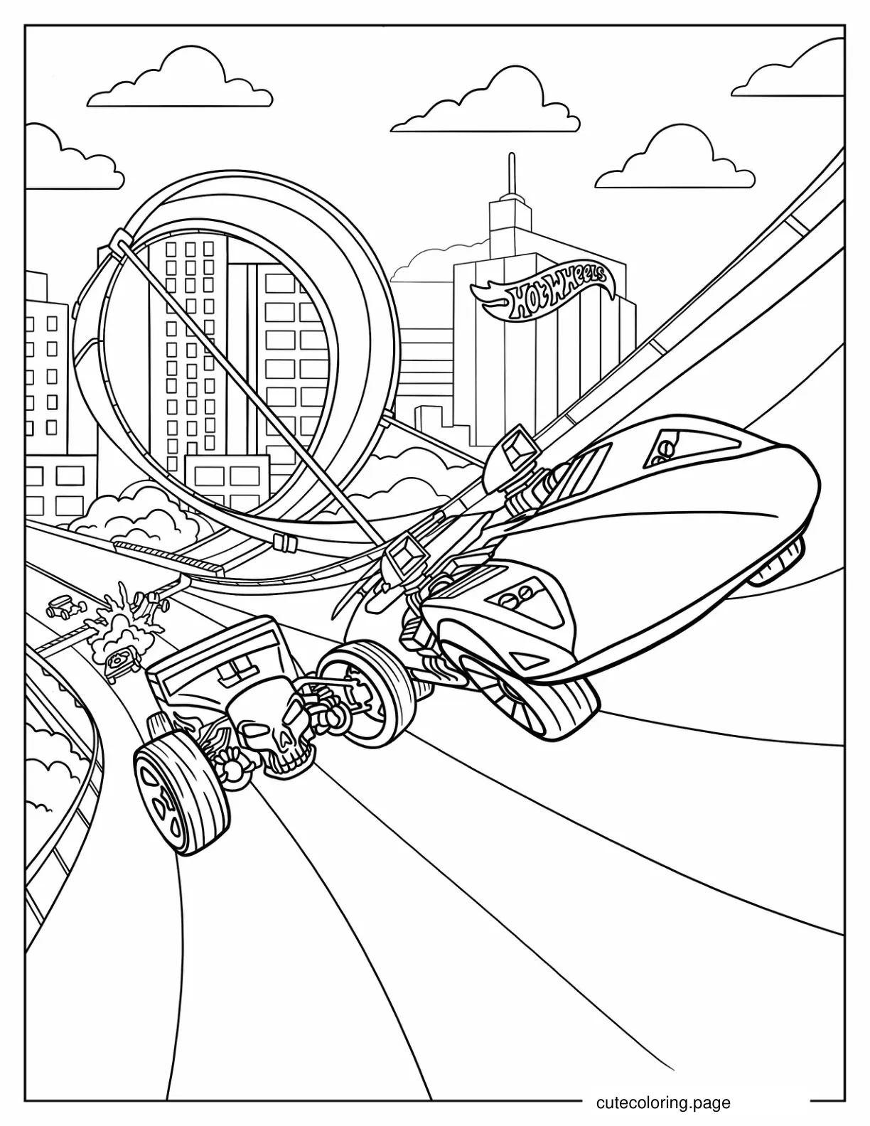 Hot Wheels Unleashed In Looping Track coloring page