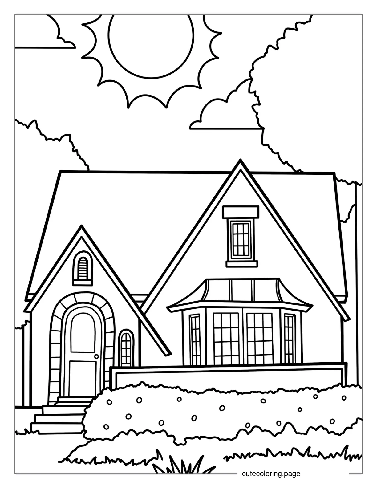 Heritage House Coloring Sheet coloring page