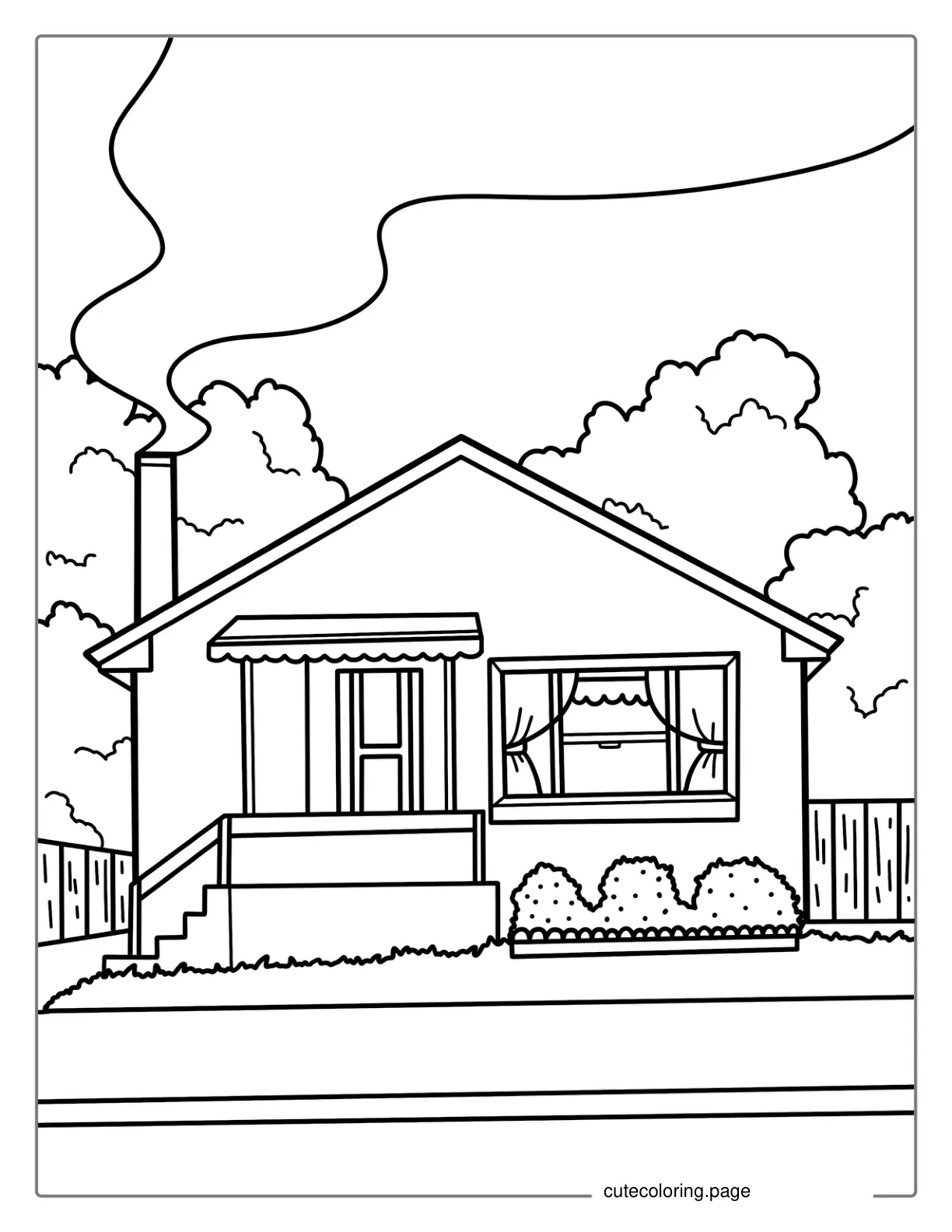 Normal House Coloring Page coloring page