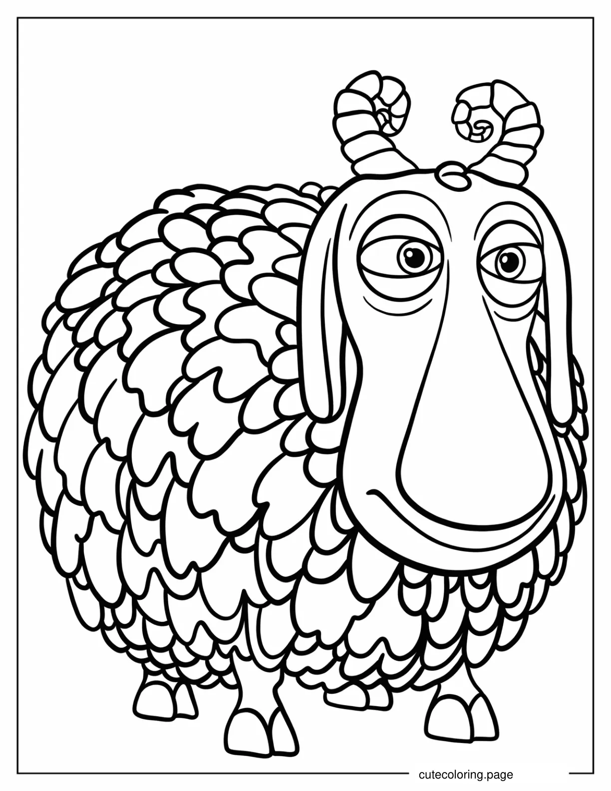 Detailed Haggis The Sheep Coloring Sheet For Kids coloring page