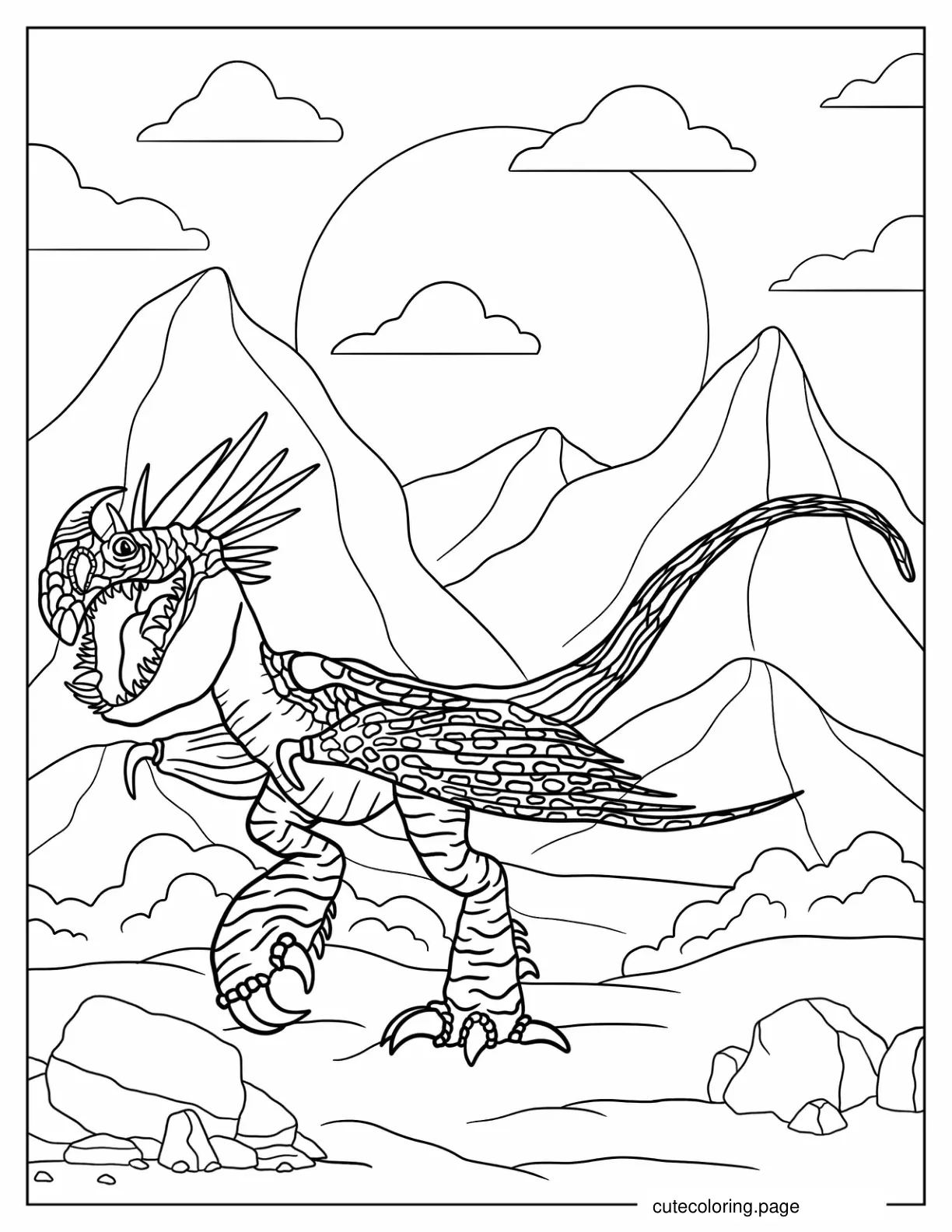 Detailed Stormfly Coloring Sheet coloring page