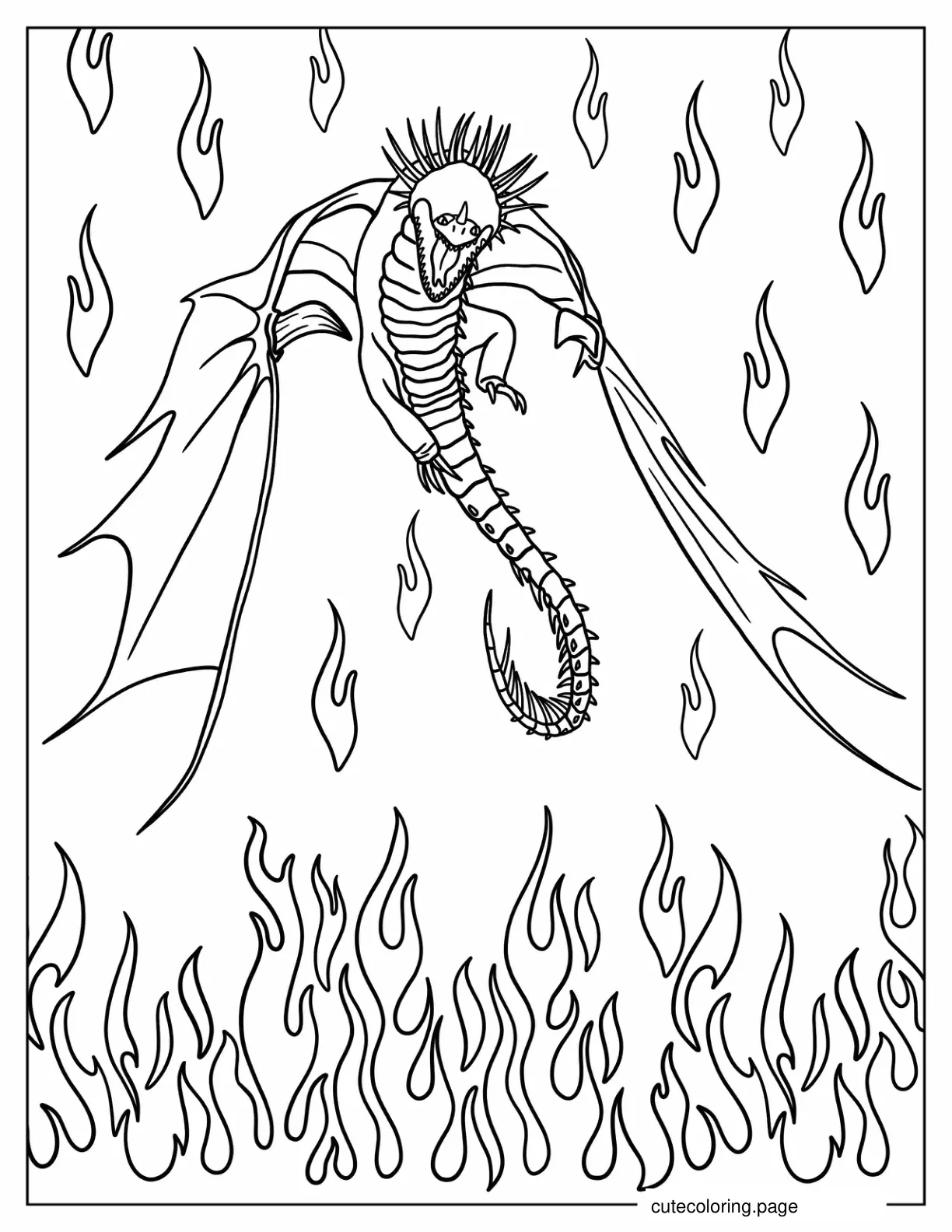 How To Train Your Dragon The Skrill coloring page