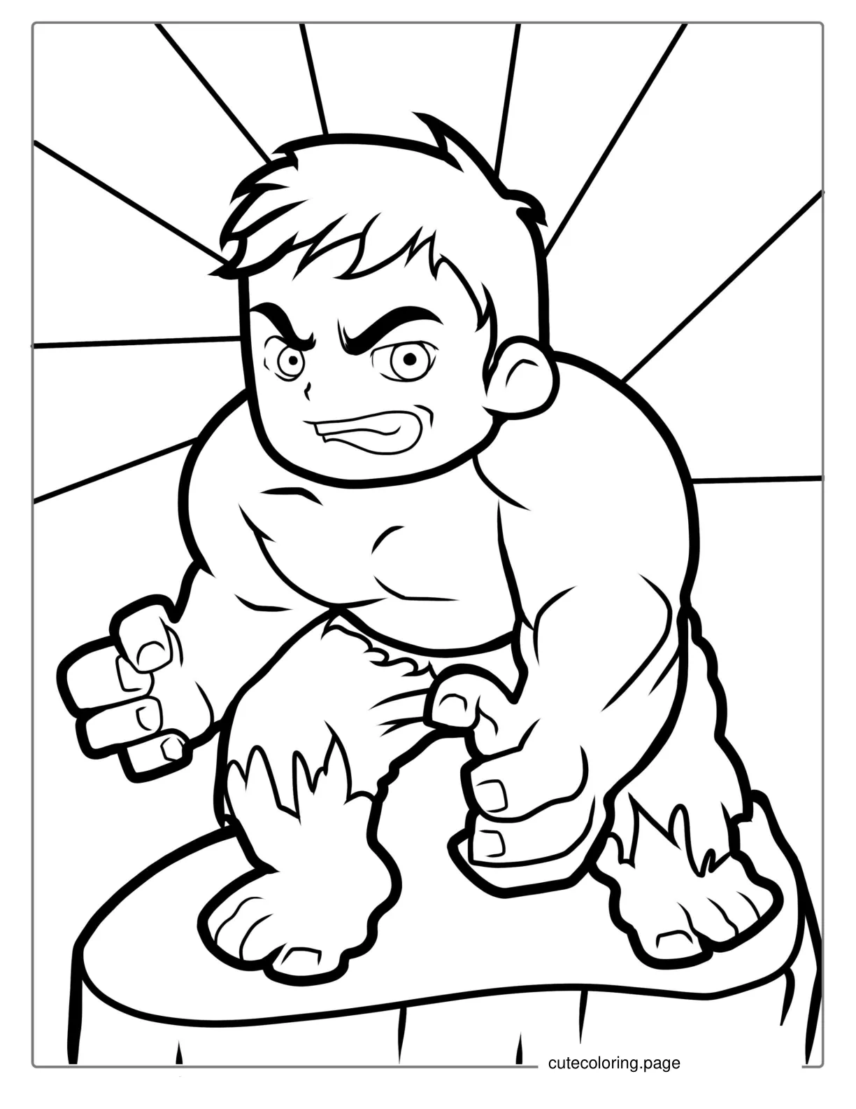 Angry Baby Hulk Coloring Sheet coloring page