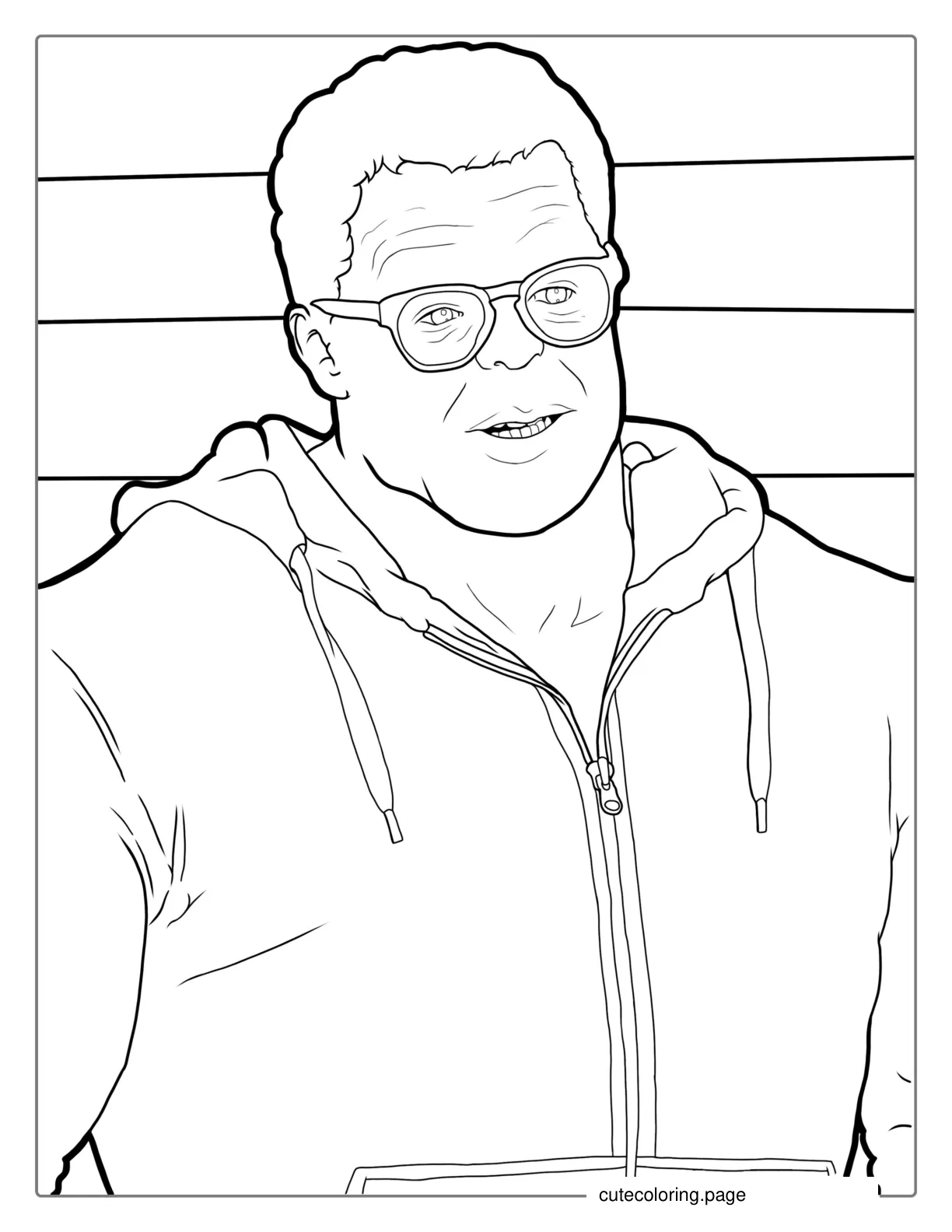 Brace Banner Hulk Wearing Glasses coloring page