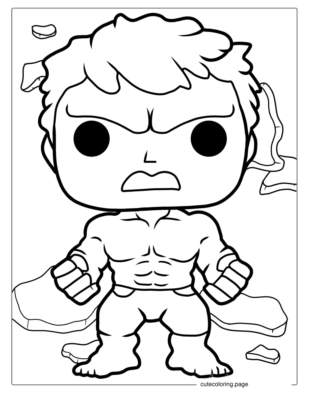 Funko Pop Hulk Coloring Page coloring page