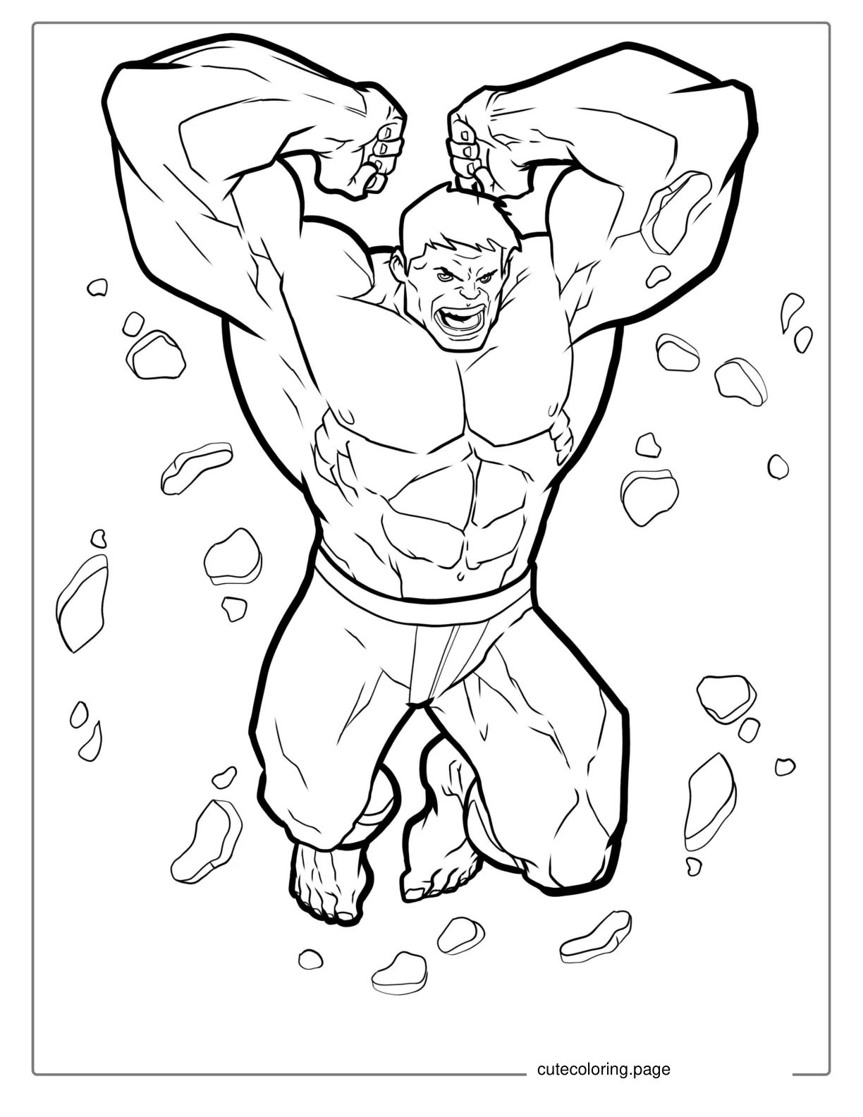 Hulk Smash Coloring Page For Kids coloring page