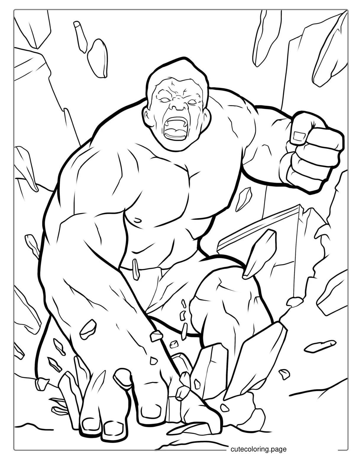 Hulk Smash To Color In coloring page