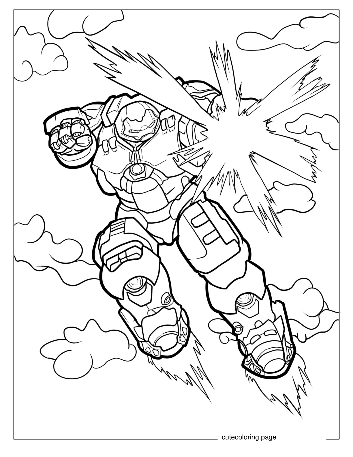 Hulkbuster Coloring Page For Kids coloring page