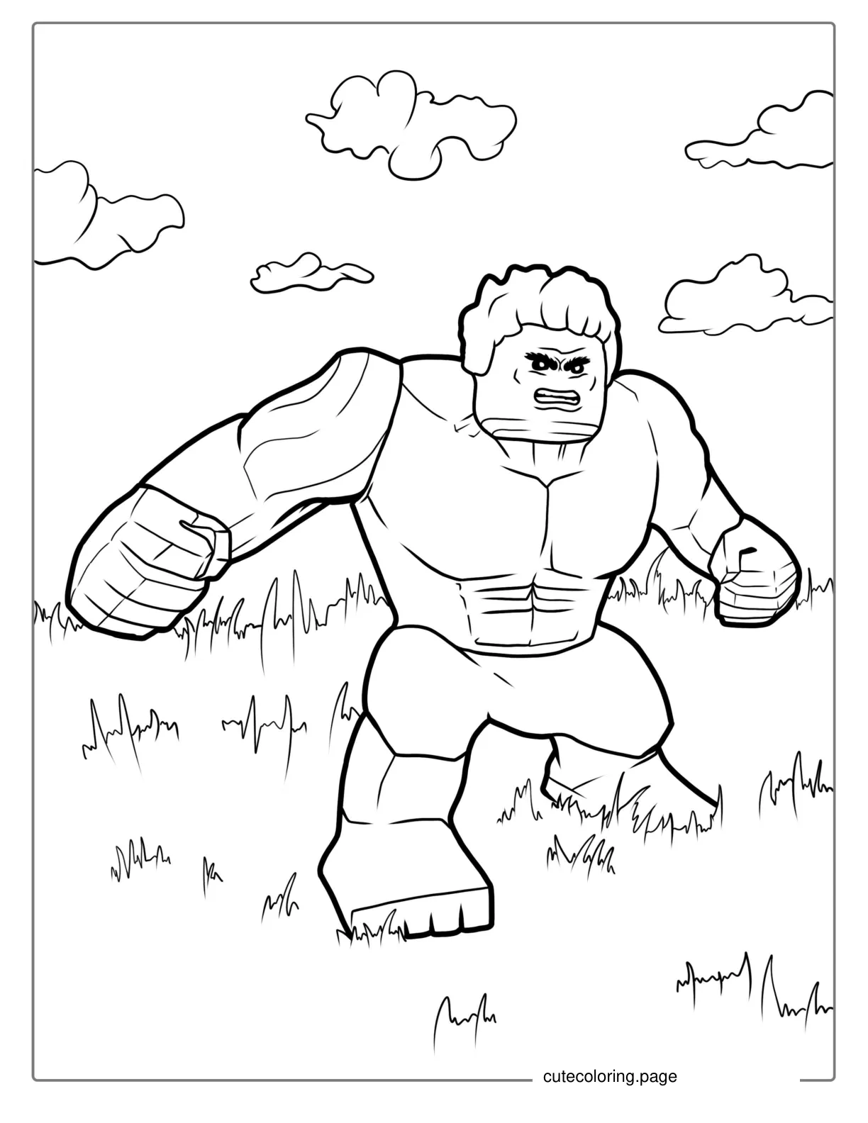 Lego Hulk Coloring For Kids coloring page