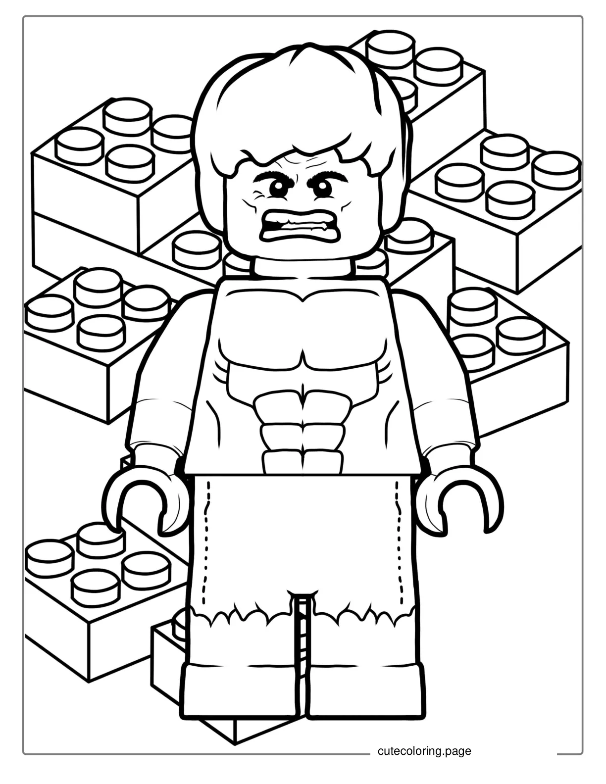 Lego Hulk Coloring In Sheet coloring page