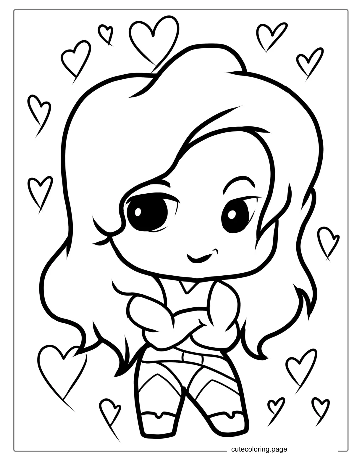 She Hulk Cartoon Coloring In For Kids coloring page