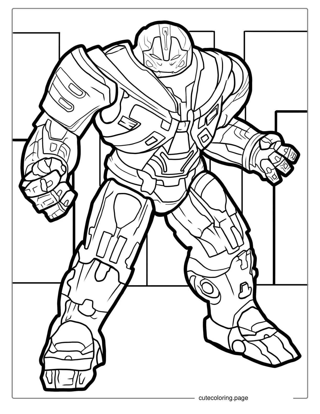 The Hulkbuster Suit Coloring Page coloring page