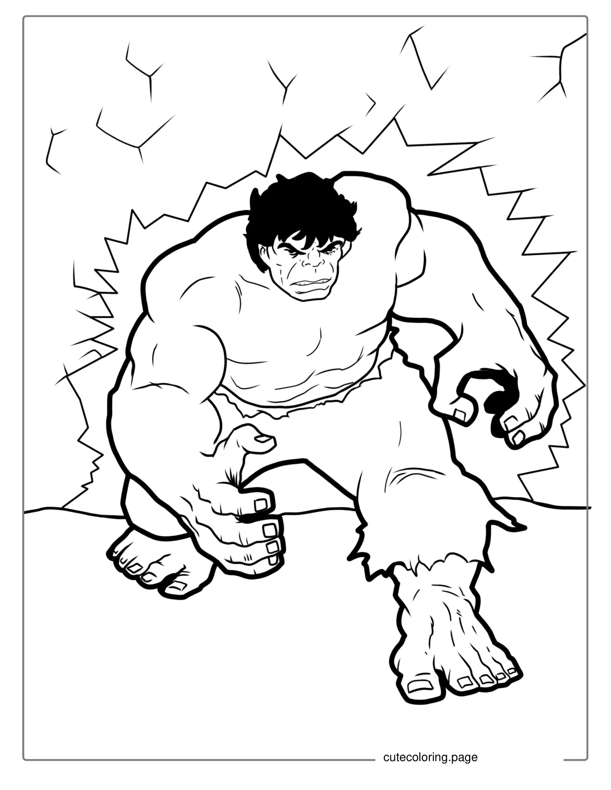 Vintage Incredible Hulk Coloring In coloring page