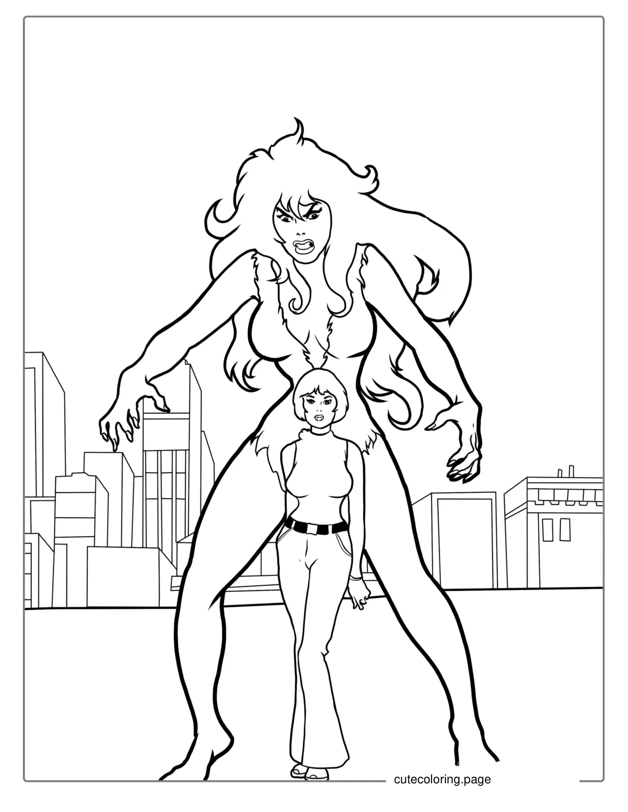 Vintage She Hulk Comic Coloring In coloring page