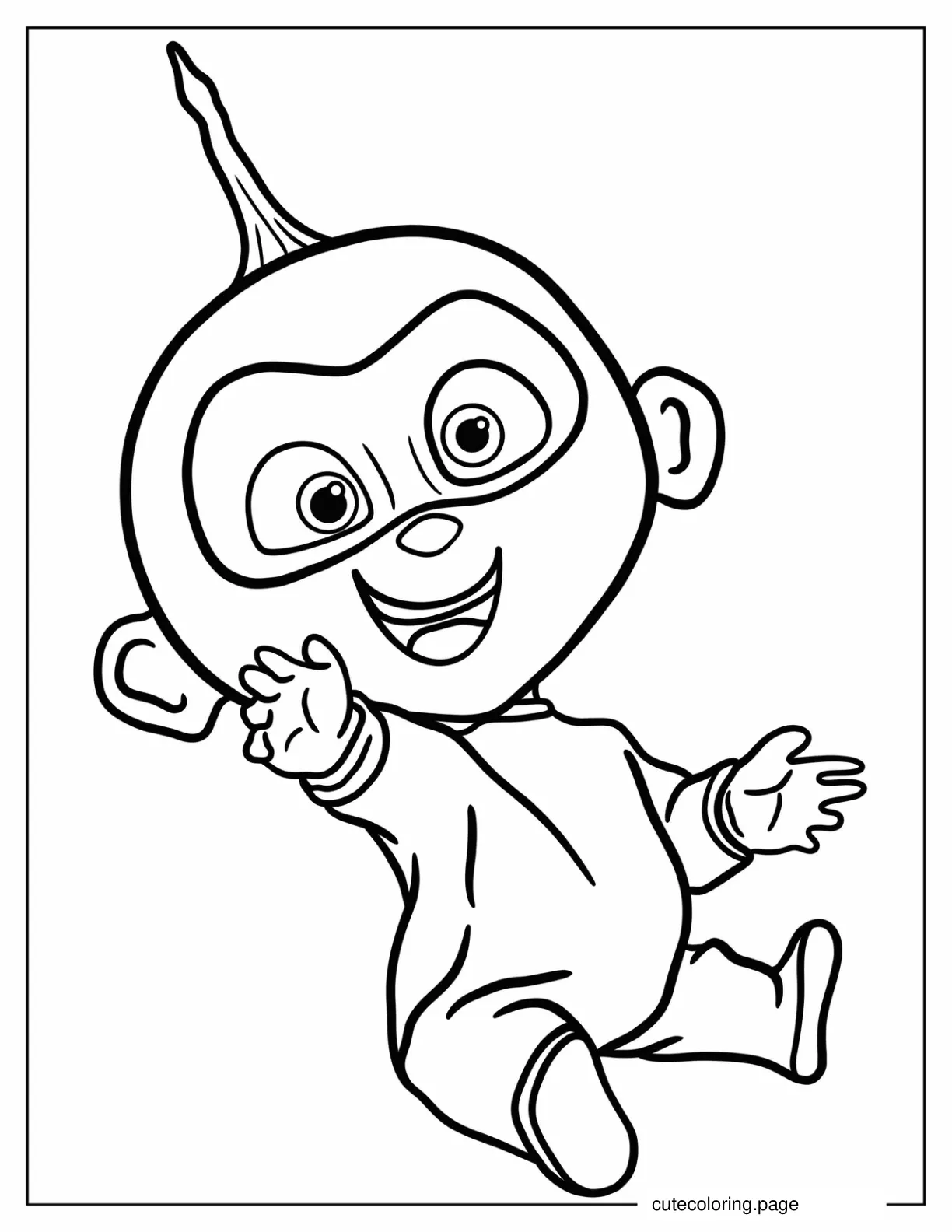 Incredibles Jack Jack Smiling Coloring Page coloring page