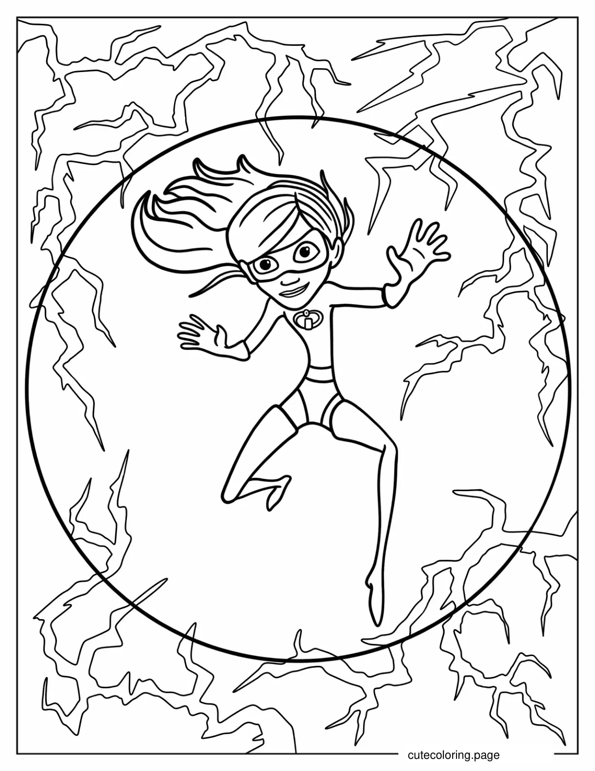 Violet Inside Force Field Coloring Page coloring page