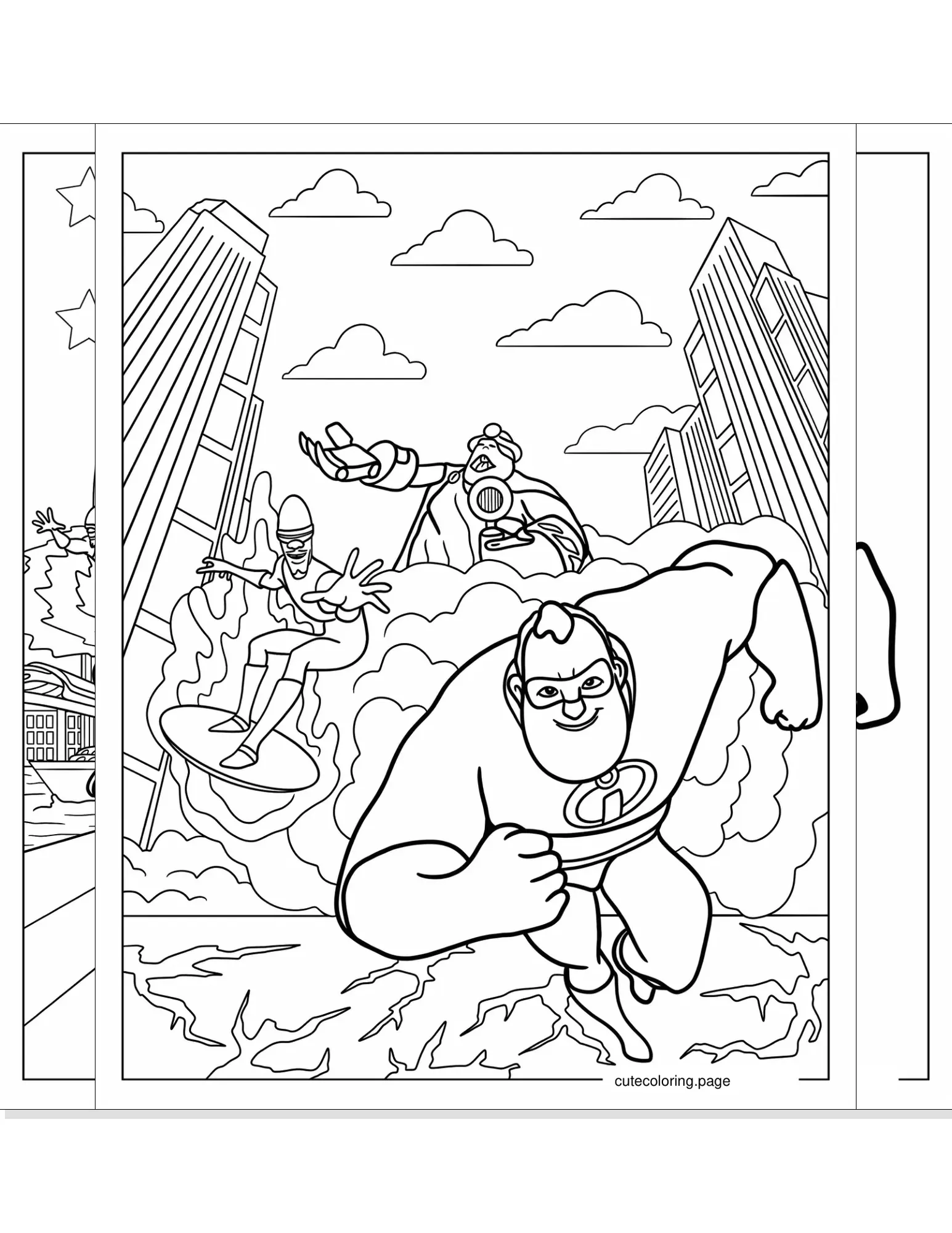 incredibles coloring pages coloring page