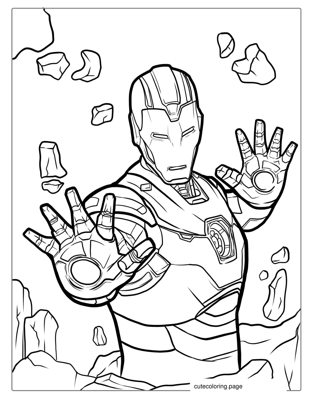 Coloring Sheet Of Iron Man coloring page