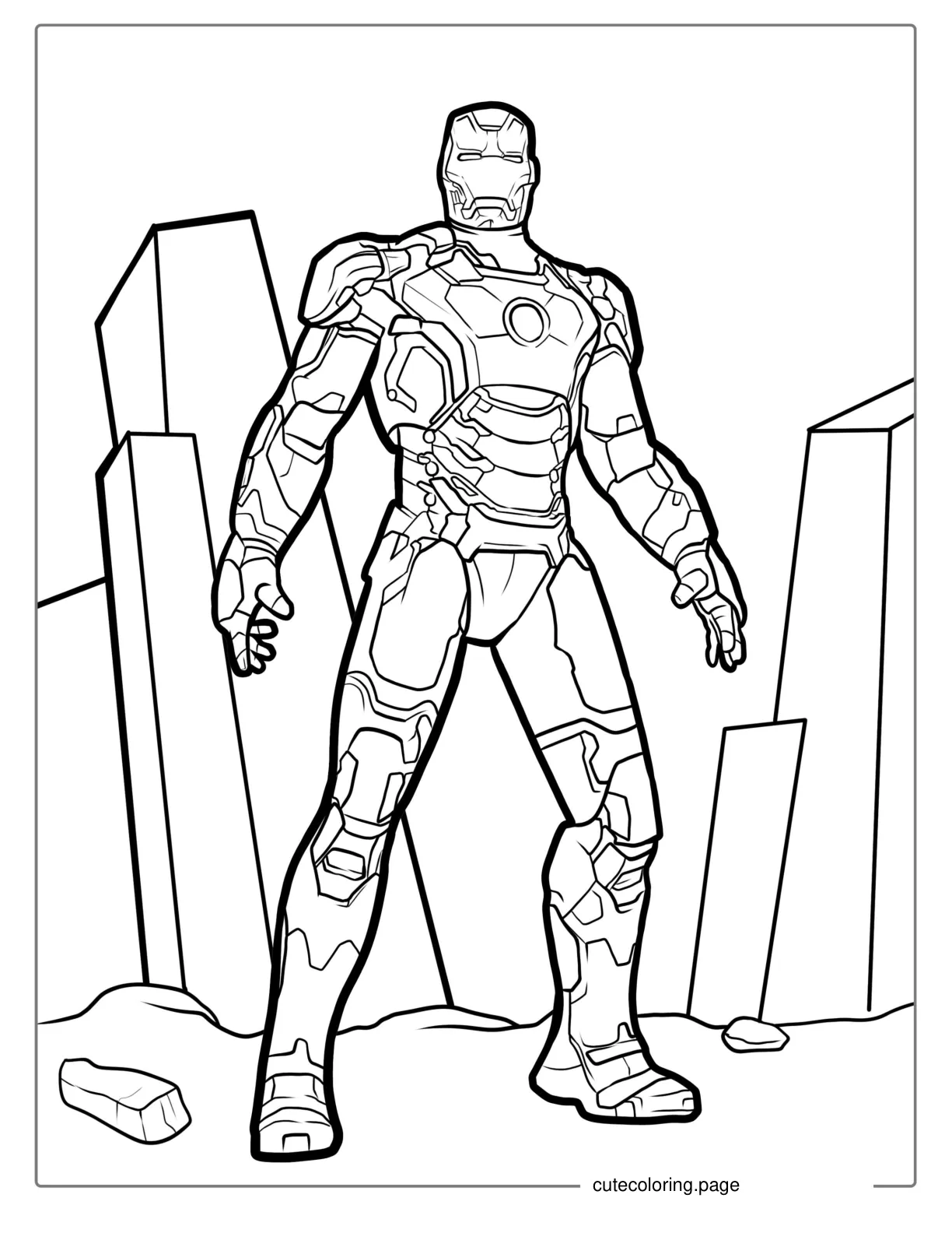 Iron Man In Mark 42 Suit coloring page