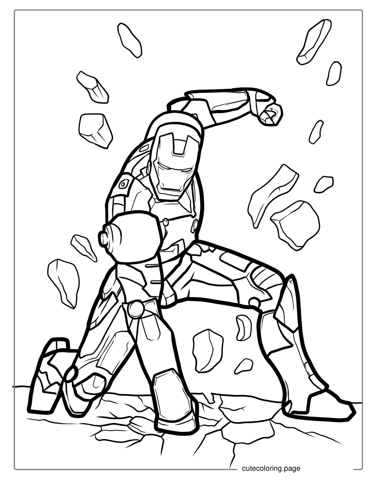 Iron Man Mark 42 Suit Coloring Page coloring page