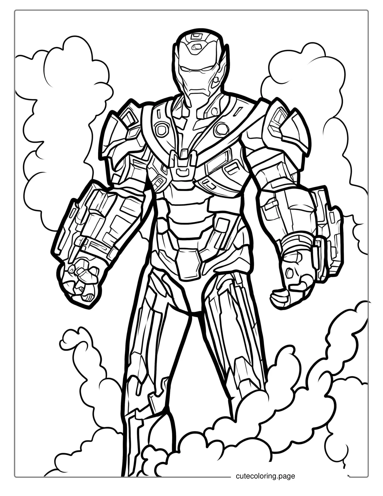 Iron Man Suited Up coloring page