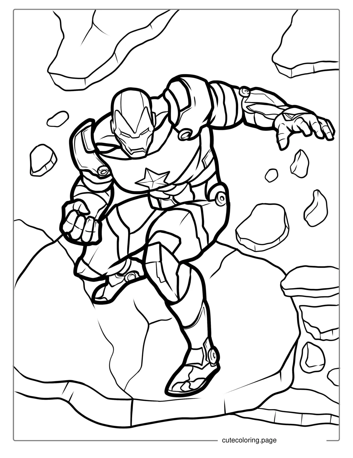 Iron Patriot Coloring Page coloring page