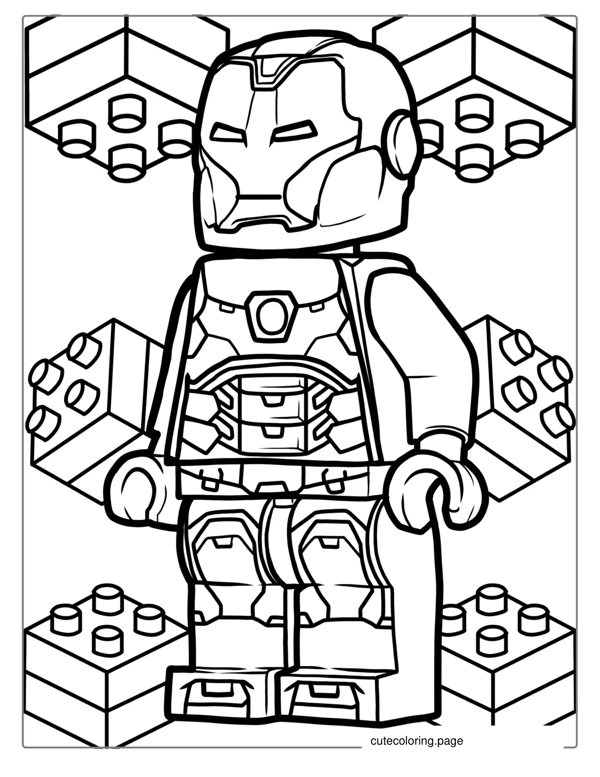 Lego Iron Man Coloring Page coloring page