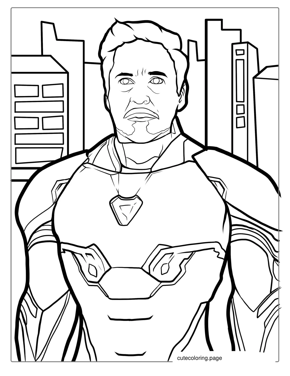 Tony Stark As Iron Man  coloring page