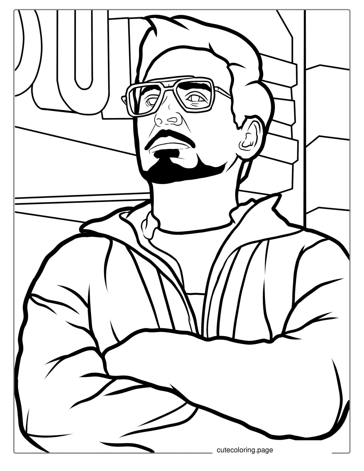 Tony Start Iron Man Coloring Page coloring page