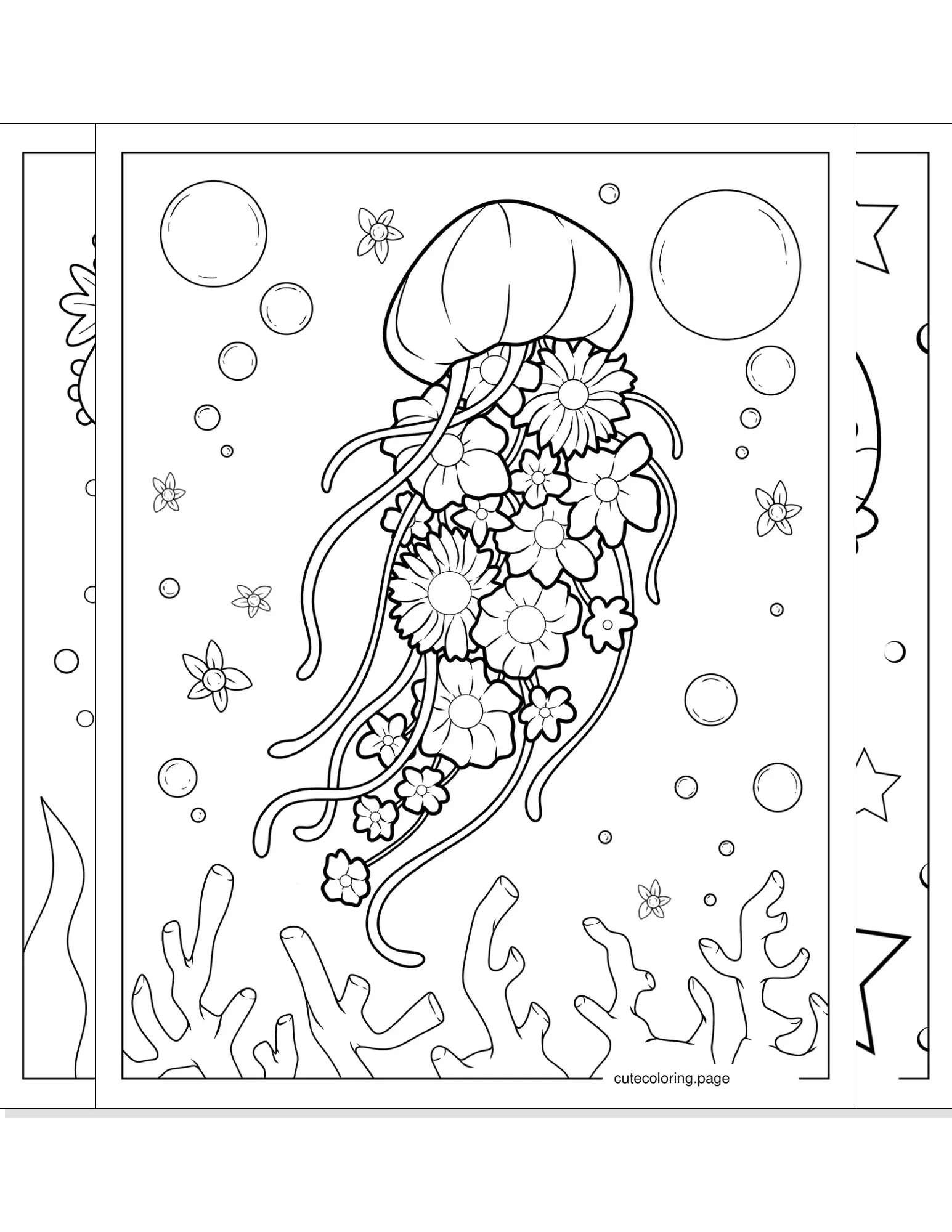 jellyfish coloring pages coloring page