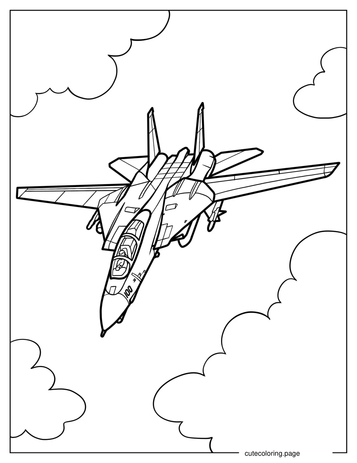 Grumman F 14 Tomcat Jet coloring page