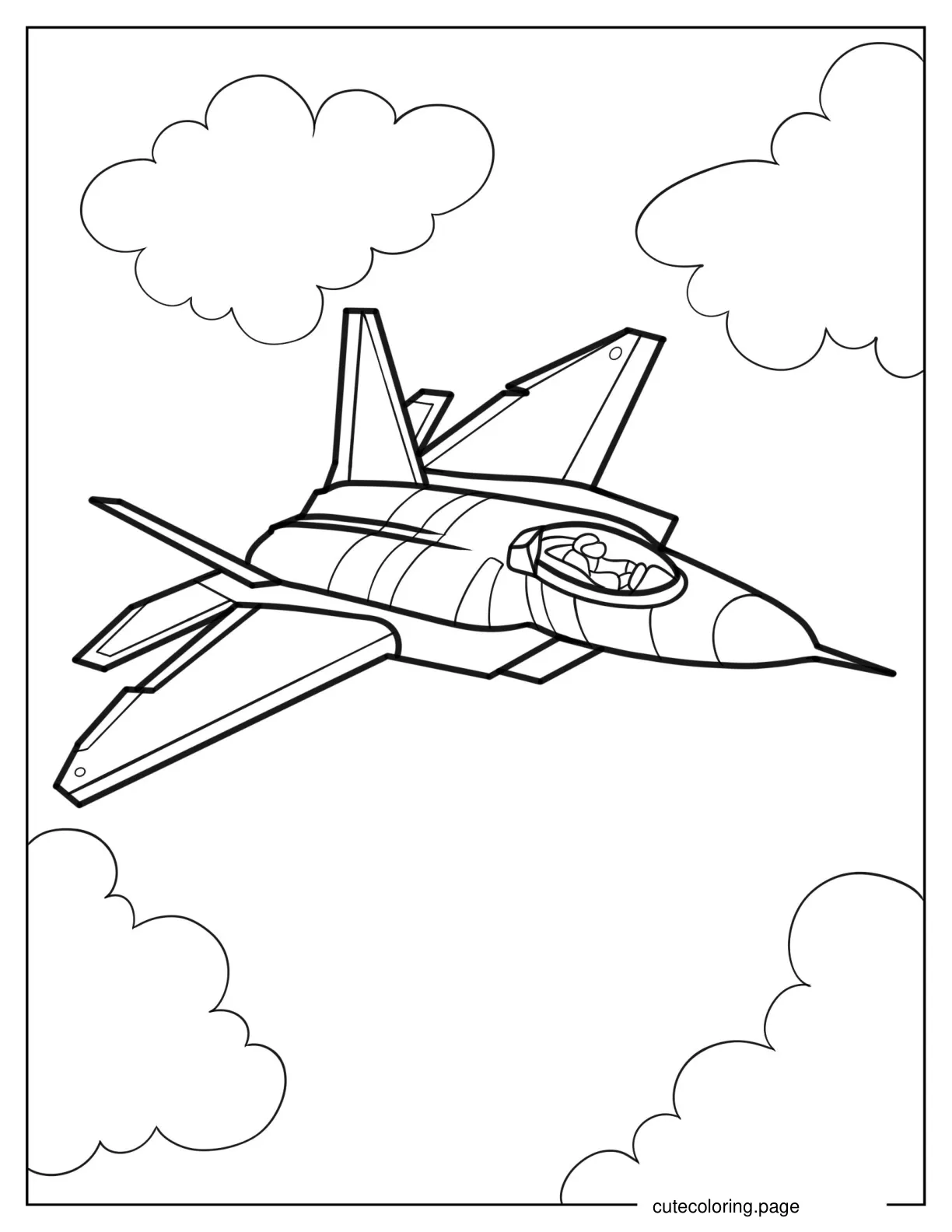 Lockhead Martin U.S. Jet Coloring In coloring page