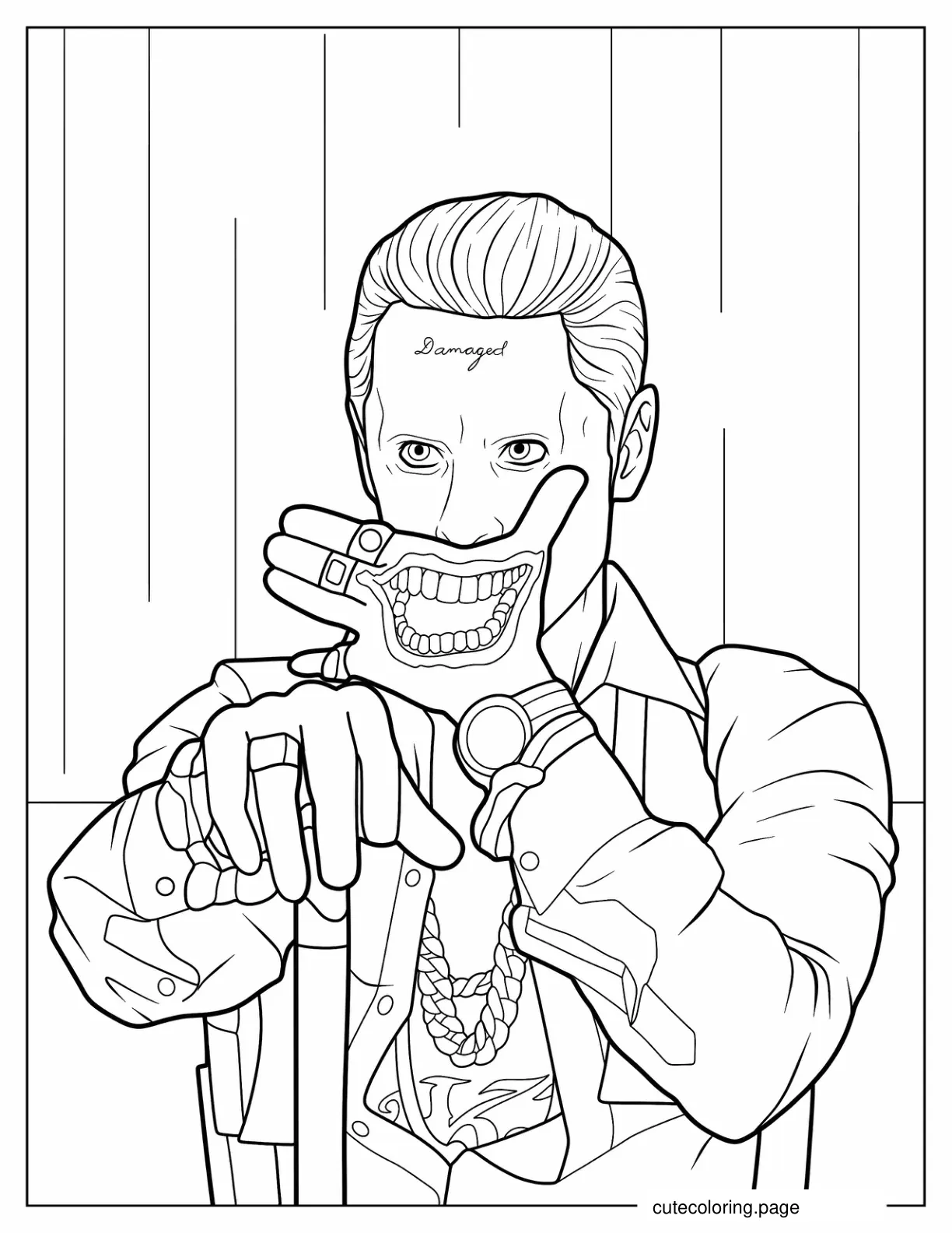 Crazy Joker Mocking Someone Coloring Page coloring page